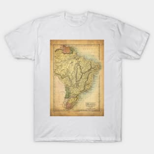 Old Map - Vintage - Brazil - Brazil T-Shirt